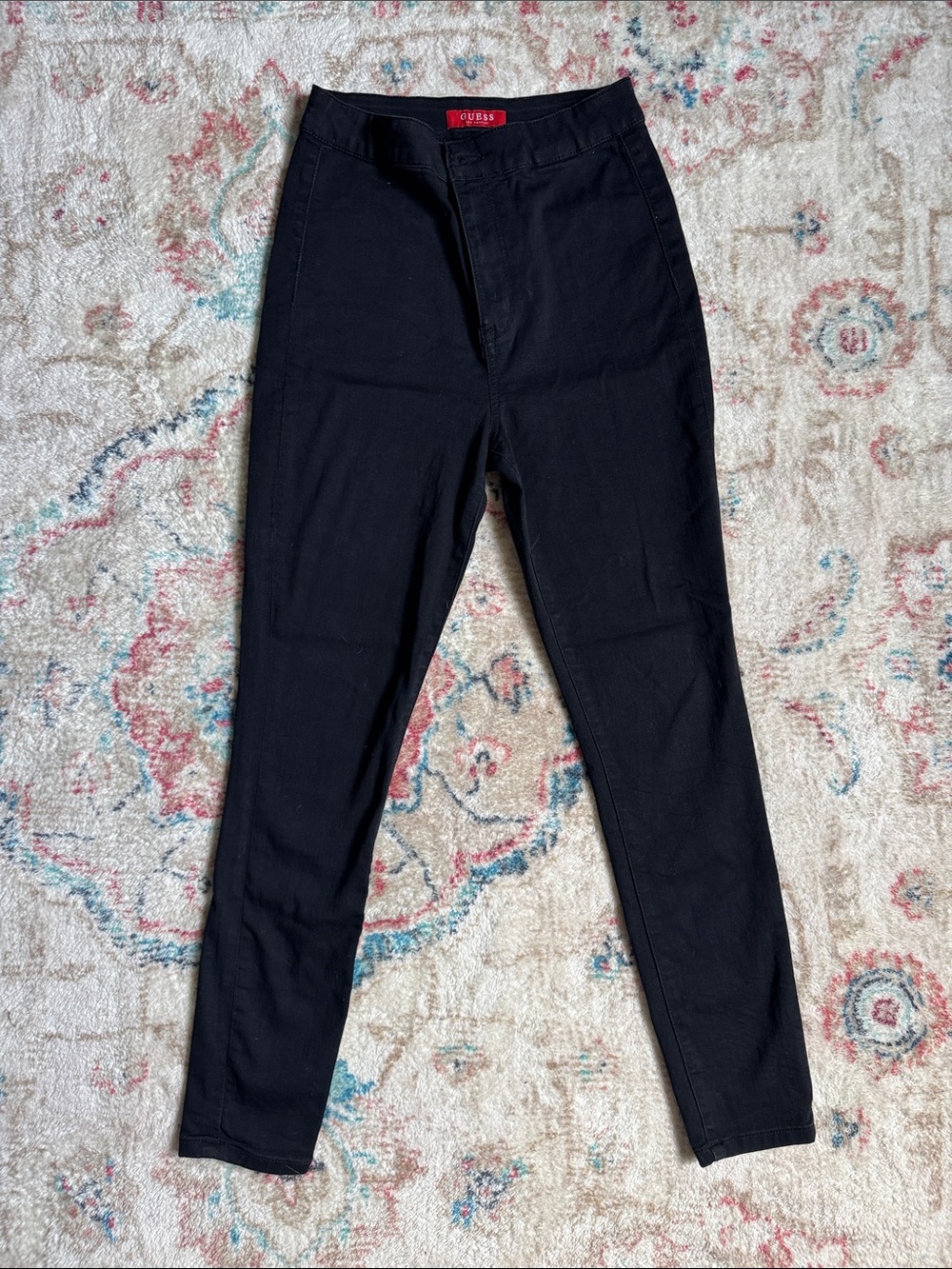 GUESS Black Slim High-Waist Pants